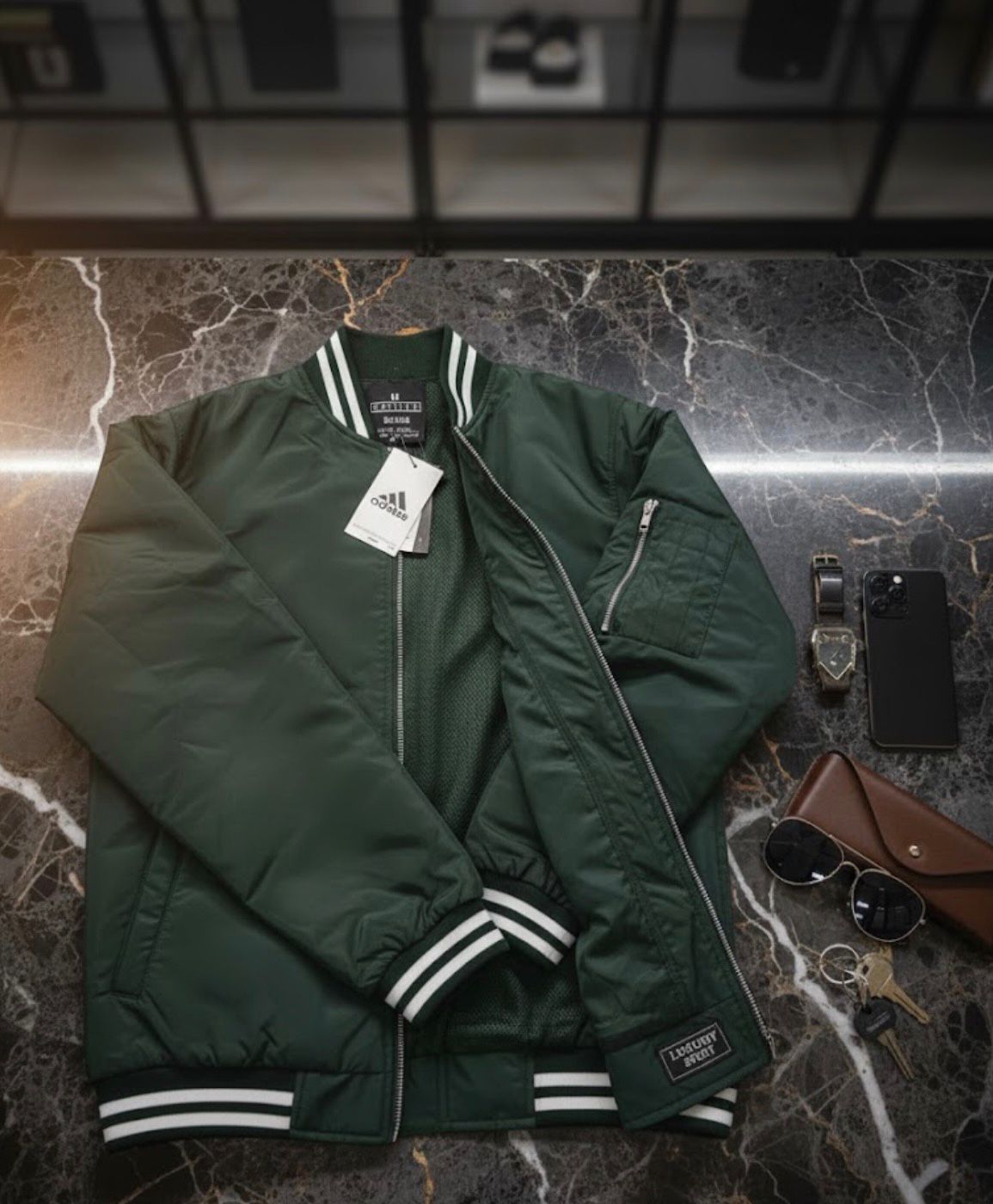 Black Bomber Jacket (or Varsity Bomber Jacket)