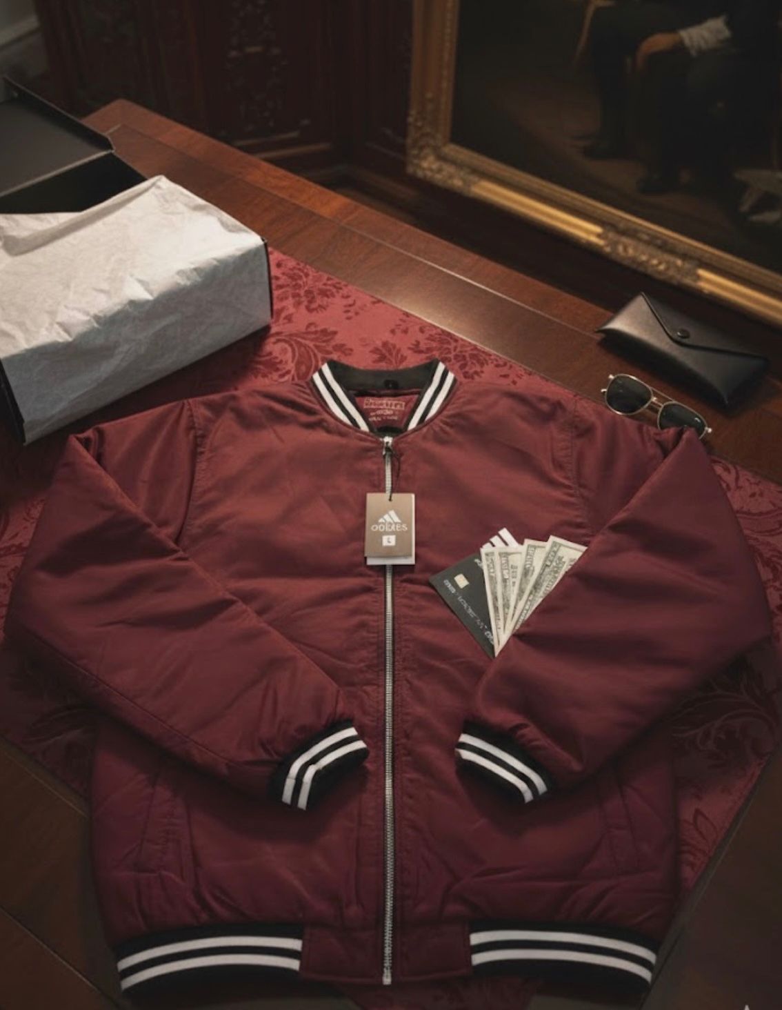 Black Bomber Jacket (or Varsity Bomber Jacket)